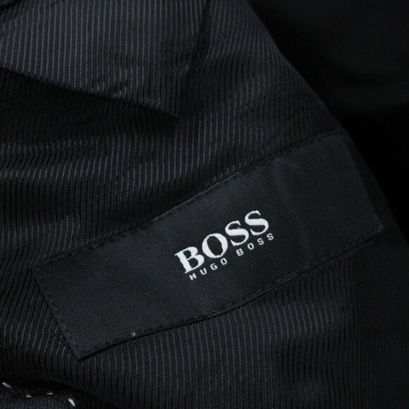 Boss Hugo Boss Blazer Mens Size 44R Dark Gray Two Button Front Lined Super 110 - Picture 7 of 11